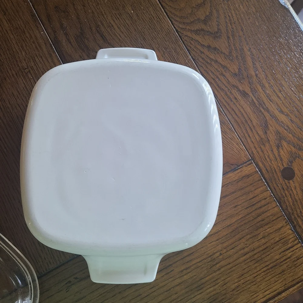Vintage Spice of Life L'Echalote 1 quart corningware dish with Pyrex lid
